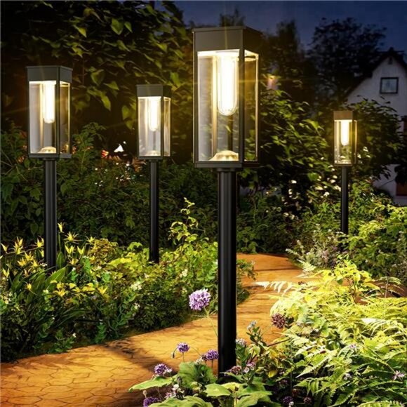 Solar Pathway Lights Outdoor,8 Pack Bright Solar Lights Outdoor,IP65 Waterproof - Picture 1 of 7